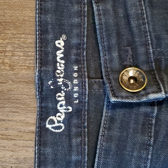 Pepe Jeans London Vapour Mens Blue/Black 38×32 (Actual Size 36x30) Selvedge - Picture 7 of 13